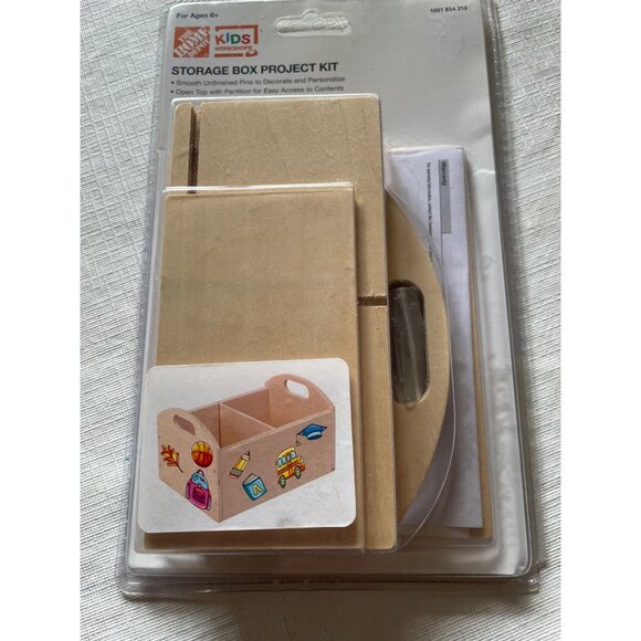 Kids Storage Box Project Kit With Partition & Stickers - Picture 11 of 11